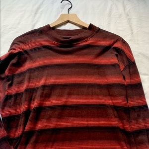 Urban Outfitters red and black striped Long Sleeve